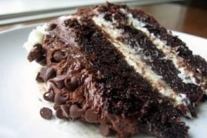 Chocolate Layer Cake with Cream Cheese Filling and Chocolate Buttercream