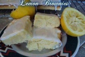 LEMON BROWNIES – You MUST try these! They are lemony delicious!