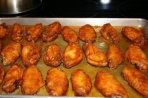 Homemade oven baked hot wings