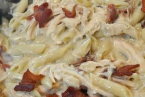 Smothered Bacon Ranch Chicken Penne Pasta